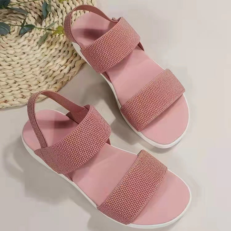 Sandales Compensées à Brides Femme Grande Taille